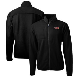 Men's Cutter & Buck Black Illinois State Redbirds Big & Tall Cascade Eco Sherpa Fleece Full-Zip Jacket
