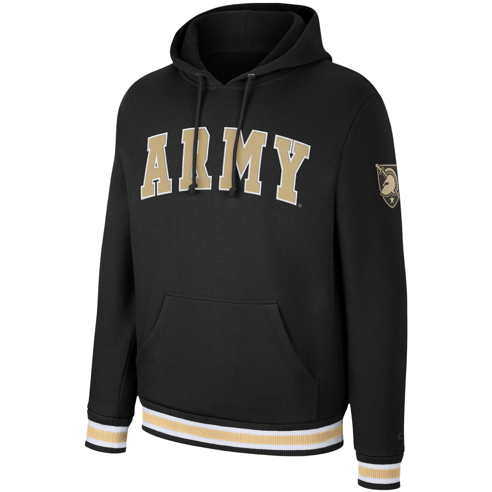 Men's Colosseum Black Army Black Knights Varsity Arch Pullover Hoodie - Image 3