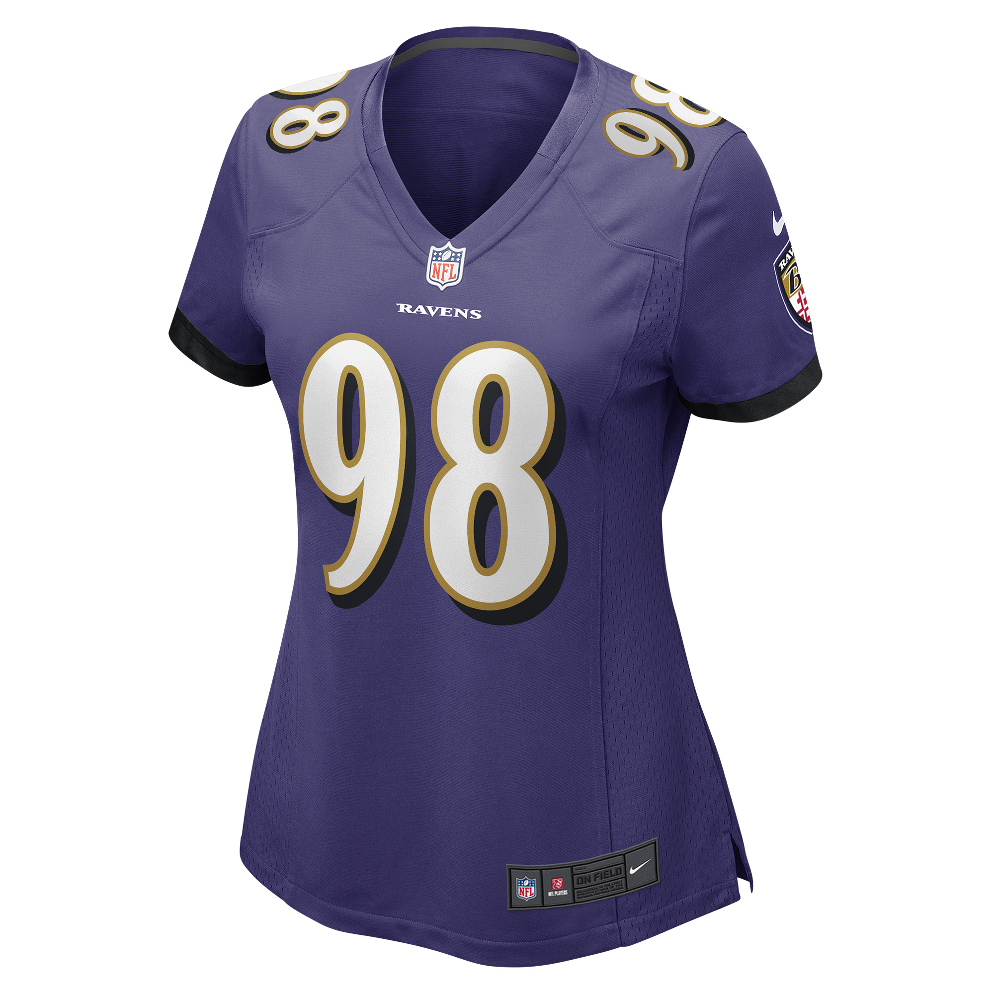Women's Nike Travis Jones Purple Baltimore Ravens Player Game Jersey - Image 6