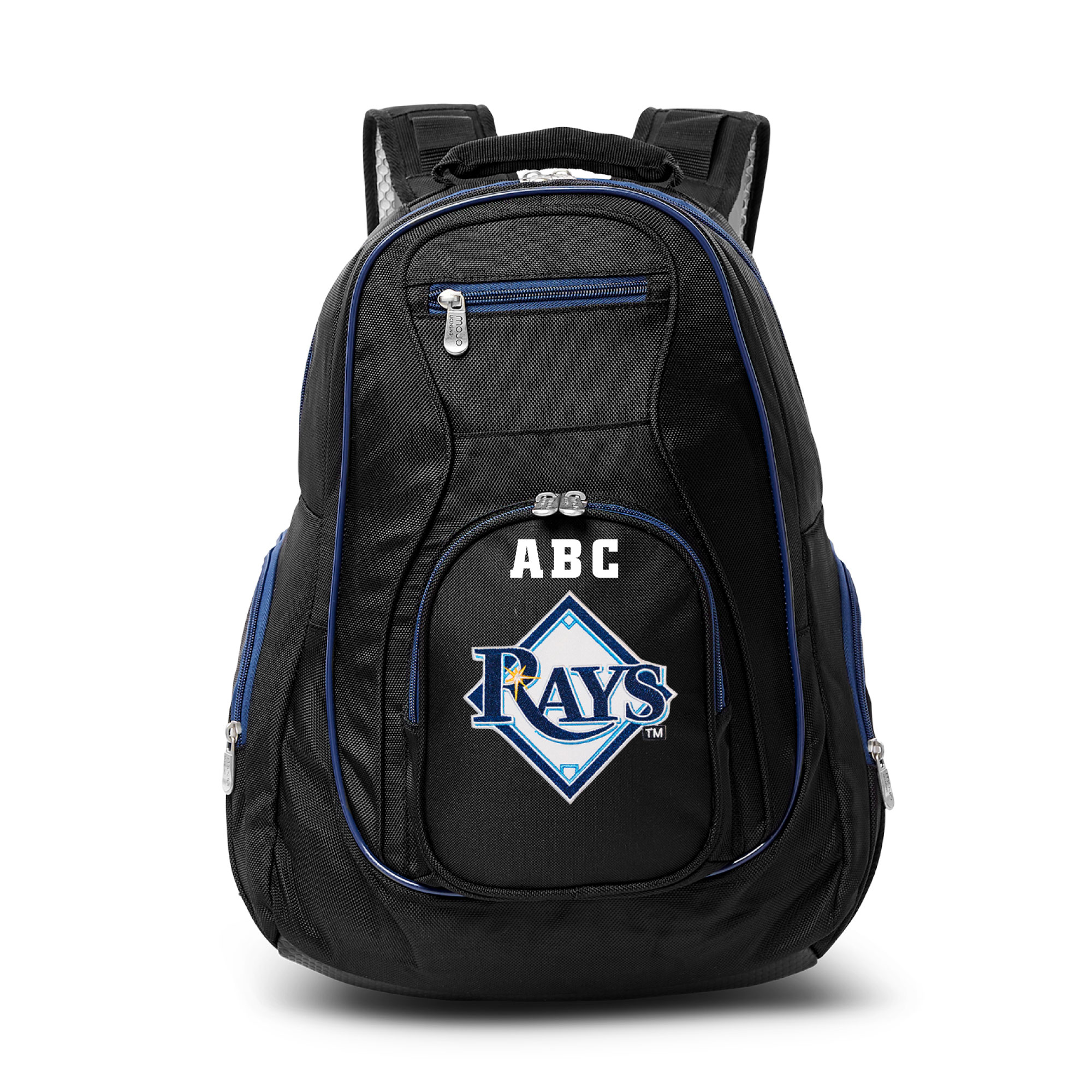 MOJO Black Tampa Bay Rays Personalized Premium Color Trim Backpack