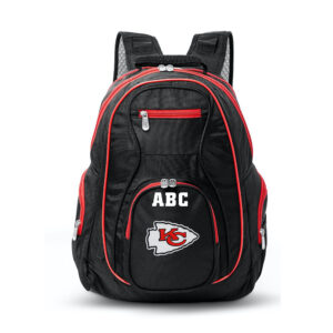 MOJO Black Kansas City Chiefs Personalized Premium Color Trim Backpack
