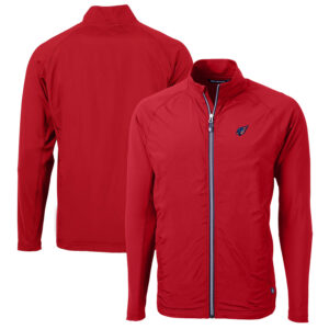 Men's Cutter & Buck Cardinal Arizona Cardinals Americana Adapt Eco Knit Full-Zip Jacket