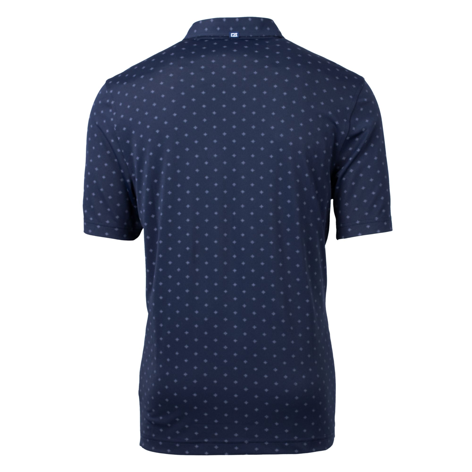 Men's Cutter & Buck Navy Denver Broncos Big & Tall Virtue Eco Pique Tile Print Recycled Polo - Image 7
