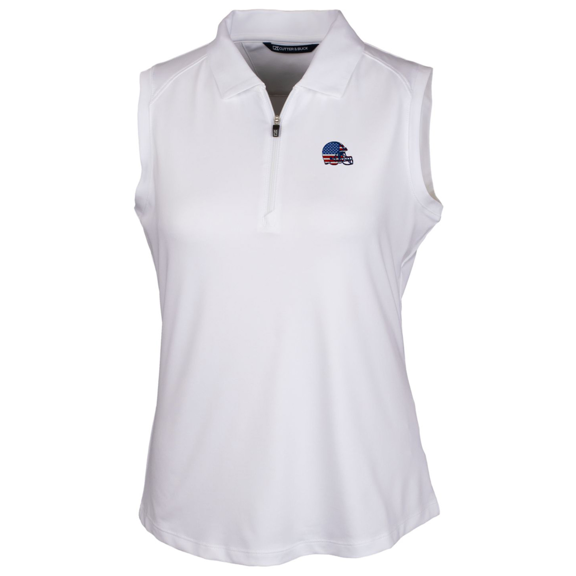 Women's Cutter & Buck White Cleveland Browns Forge DryTec Stretch Sleeveless Polo - Image 3