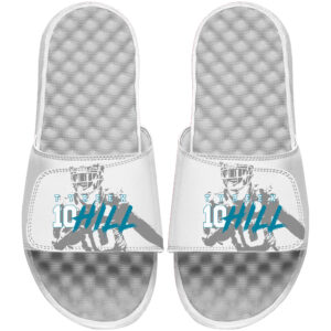 Youth ISlide Tyreek Hill White NFLPA Tonal Pop Slide Sandal