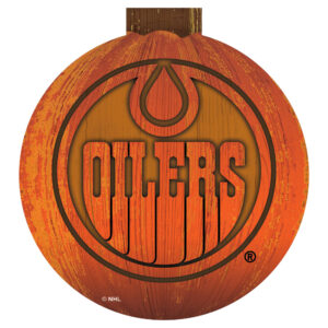 Edmonton Oilers 12'' Pumpkin Sign
