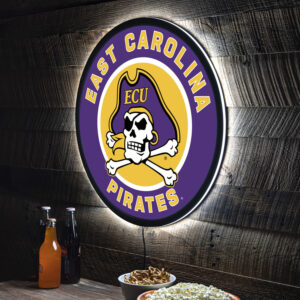 ECU Pirates LED XL Round Wall Décor