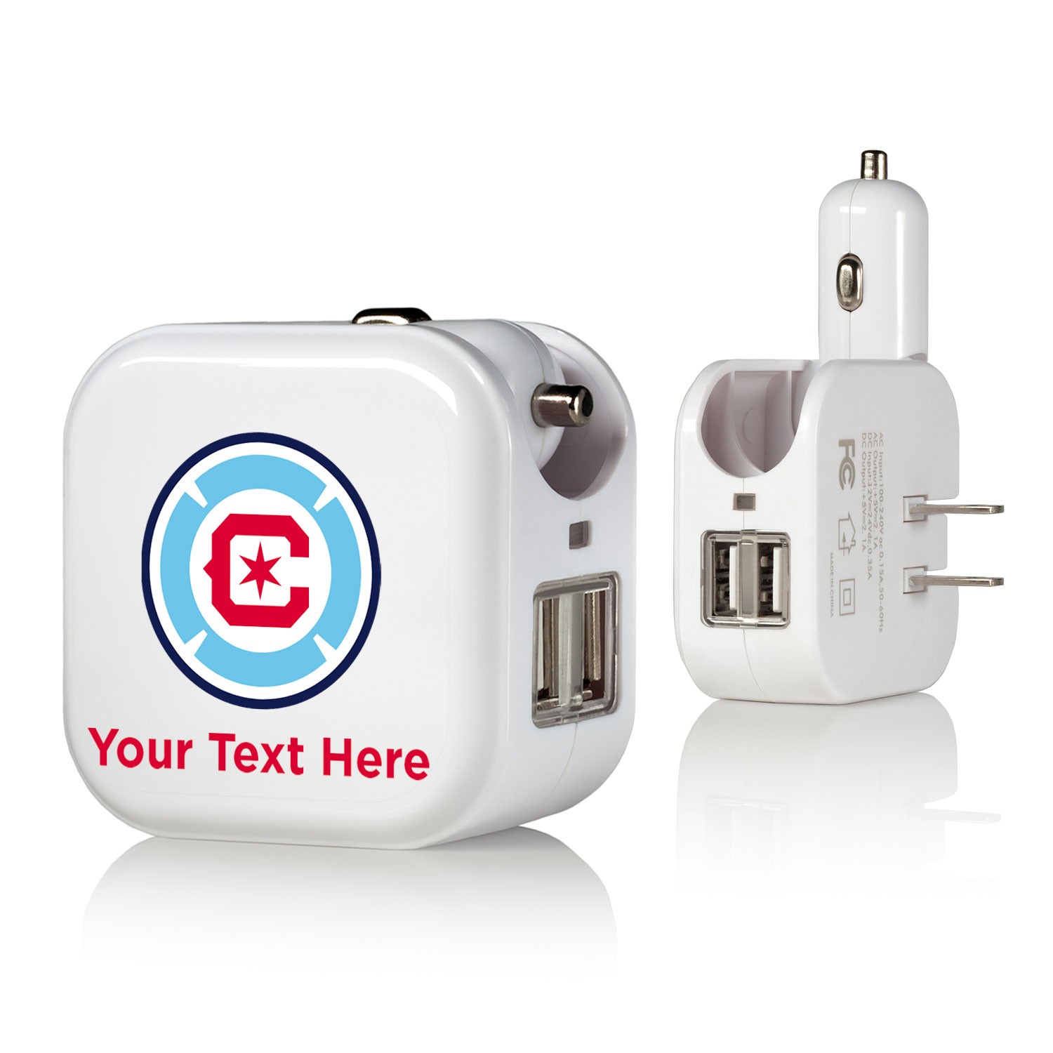Chicago Fire Personalized 2-In-1 USB Charger