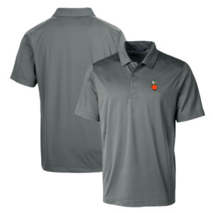 Cutter & Buck Steel UCF Knights Primary Team Logo Prospect Textured Stretch Polo