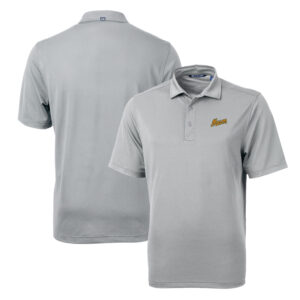 Men's Cutter & Buck Gray George Mason Patriots Team Logo Virtue Eco Pique Recycled Polo