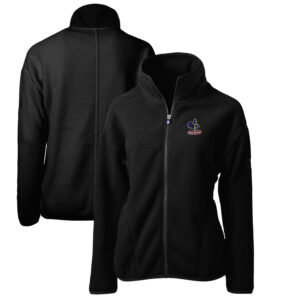Women's Cutter & Buck Black Delaware Fightin' Blue Hens Cascade Eco Sherpa Full-Zip Fleece Jacket