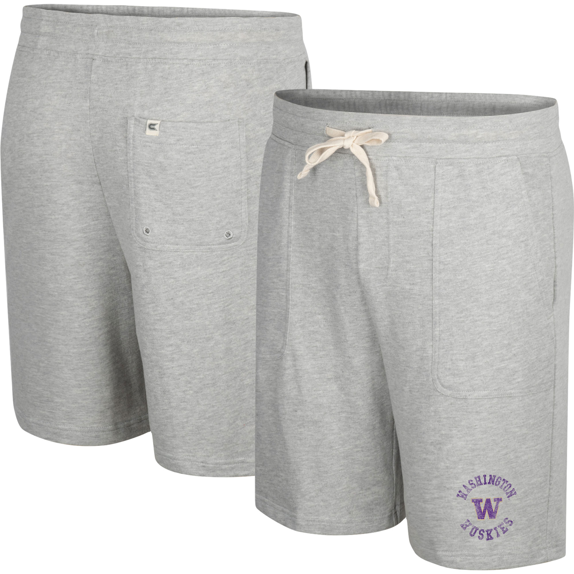 Men's Colosseum Heather Gray Washington Huskies Love To Hear This Terry Shorts - Image 5