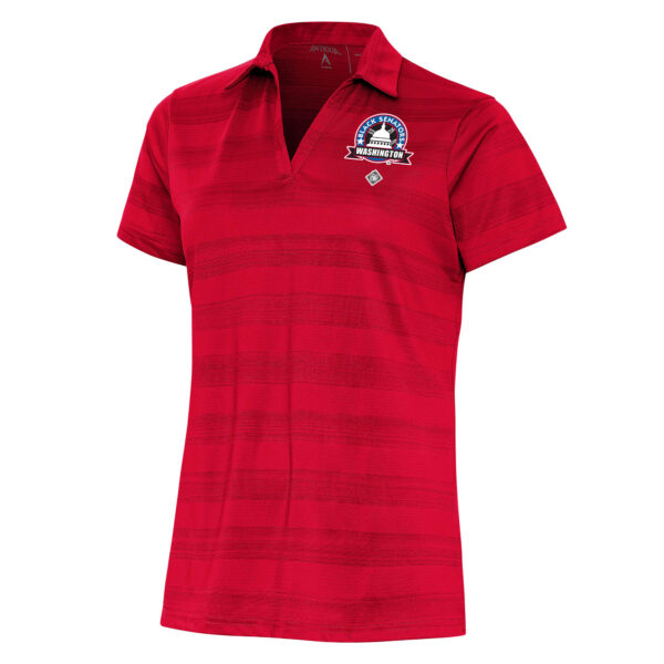 Women's Antigua Red Washington Black Senators Compass Polo