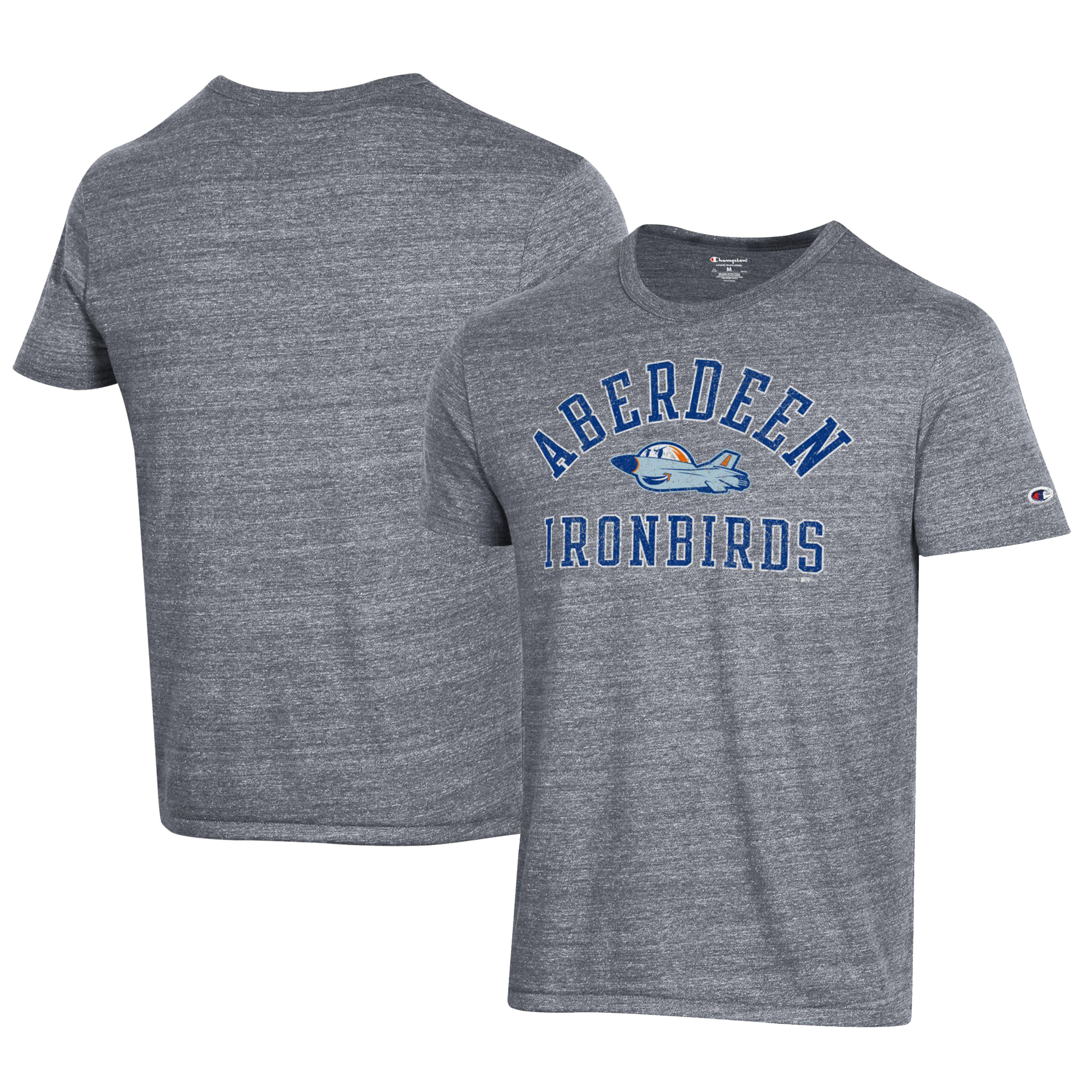Men's Champion Gray Aberdeen IronBirds Ultimate Tri-Blend T-Shirt