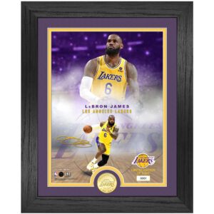 Highland Mint LeBron James Los Angeles Lakers NBA Player 13" x 16" Bronze Coin Photo Mint