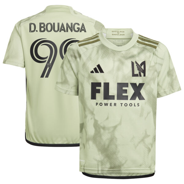 Youth adidas Denis Bouanga Green LAFC 2023 Smokescreen Replica Player Jersey