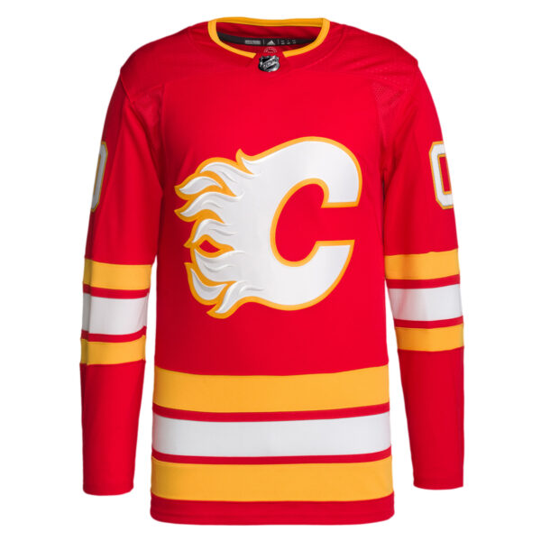 Men's adidas  Red Calgary Flames Home 2020/21 Primegreen Authentic Custom Jersey - Image 6