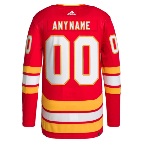 Men's adidas  Red Calgary Flames Home 2020/21 Primegreen Authentic Custom Jersey - Image 7