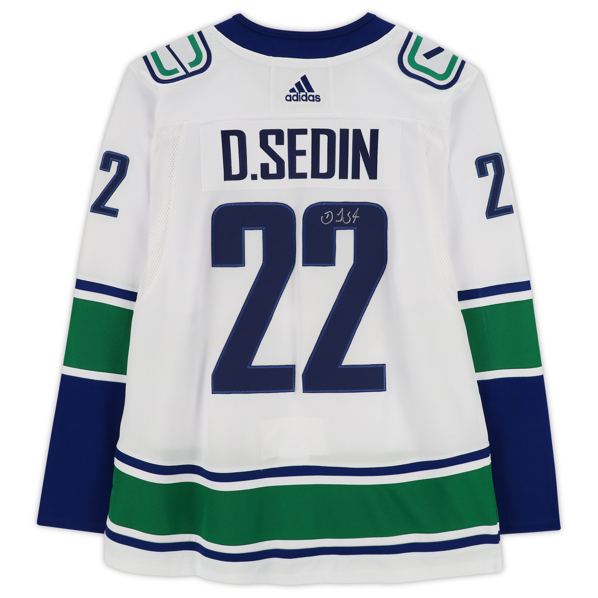 Daniel Sedin Vancouver Canucks Autographed White Adidas Authentic Jersey - Image 3