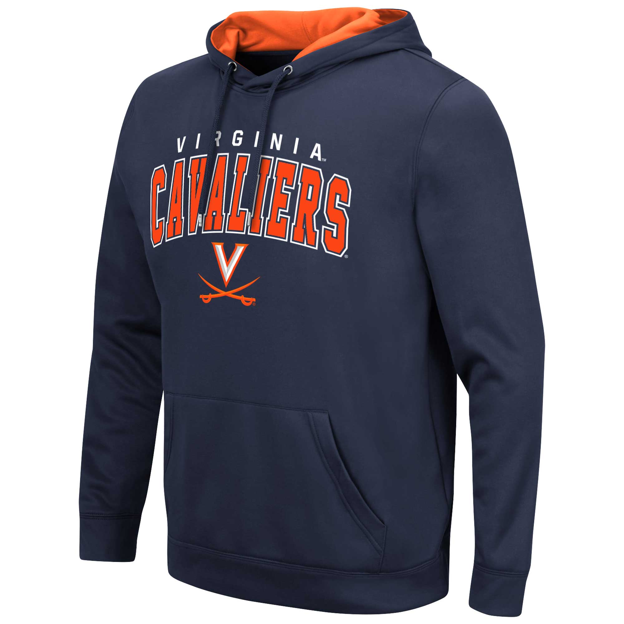 Men's Colosseum Navy Virginia Cavaliers Resistance Pullover Hoodie - Image 6