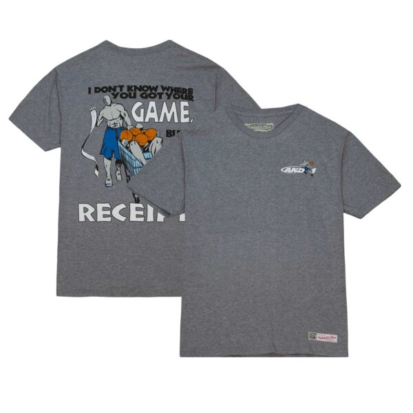 Men's Mitchell & Ness  Heather Charcoal And 1 Game Hope T-Shirt - Image 7