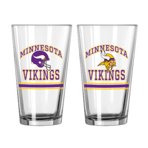 Minnesota Vikings 16oz. Pint Glass Two Pack