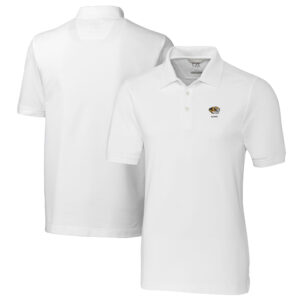 Men's Cutter & Buck  White Missouri Tigers Alumni Logo Advantage Tri-Blend Pique Polo