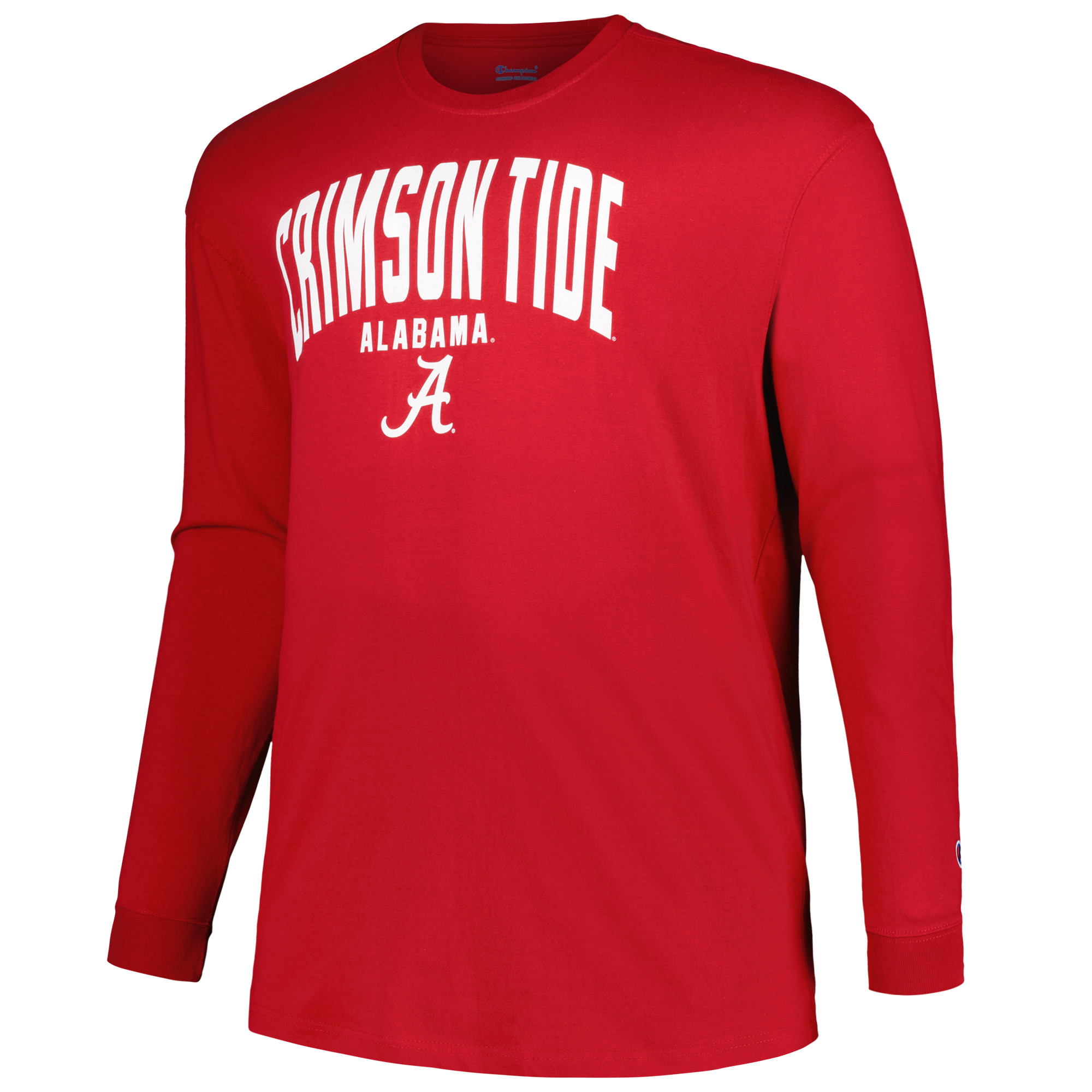Men's Champion Crimson Alabama Crimson Tide Big & Tall Arch Long Sleeve T-Shirt - Image 6