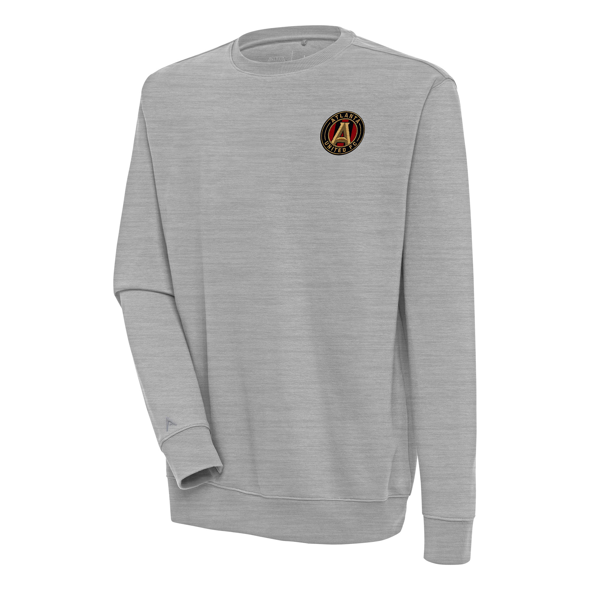Men's Antigua Heather Gray Atlanta United FC Victory Pullover Sweatshirt