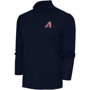 Men's Antigua  Navy Arizona Diamondbacks Patriotic Tribute Quarter-Zip Pullover Top