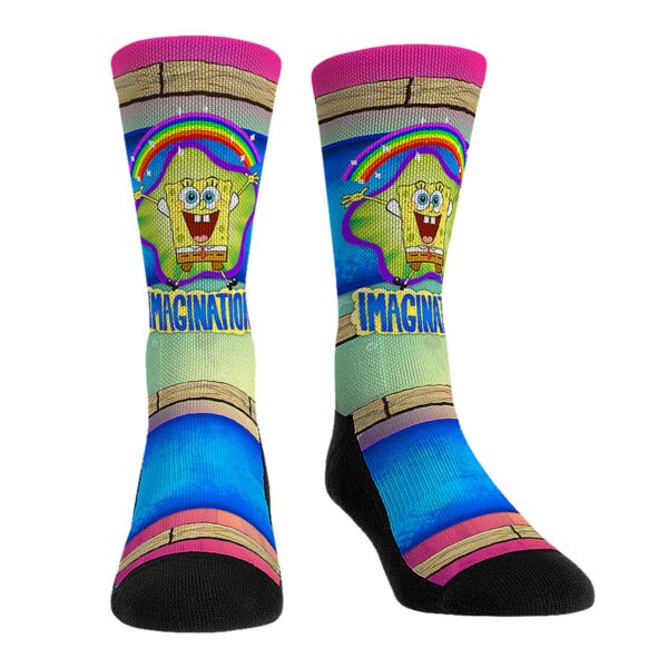 Unisex Rock Em Socks SpongeBob SquarePants Imagination Crew Socks