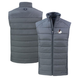 Men's Cutter & Buck Gray Arizona Cardinals Throwback Evoke Hybrid Eco Softshell Recycled Full-Zip Vest