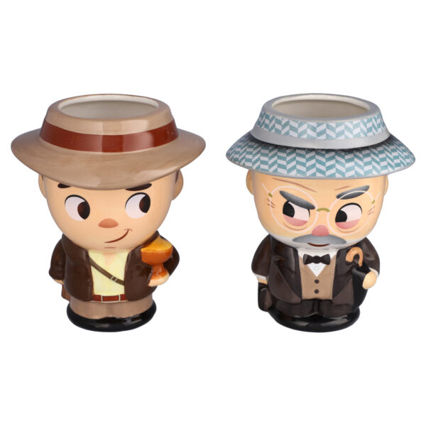 Indiana Jones Jerrod Maruyama x Geeki Tikis 18oz. Cupful of Cute Indy & Henry Figural 2-Pack Mug Gift Set - Image 4