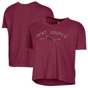 Women's Alternative Apparel  Crimson Saint Joseph's Hawks Retro Jersey Headliner Cropped T-Shirt