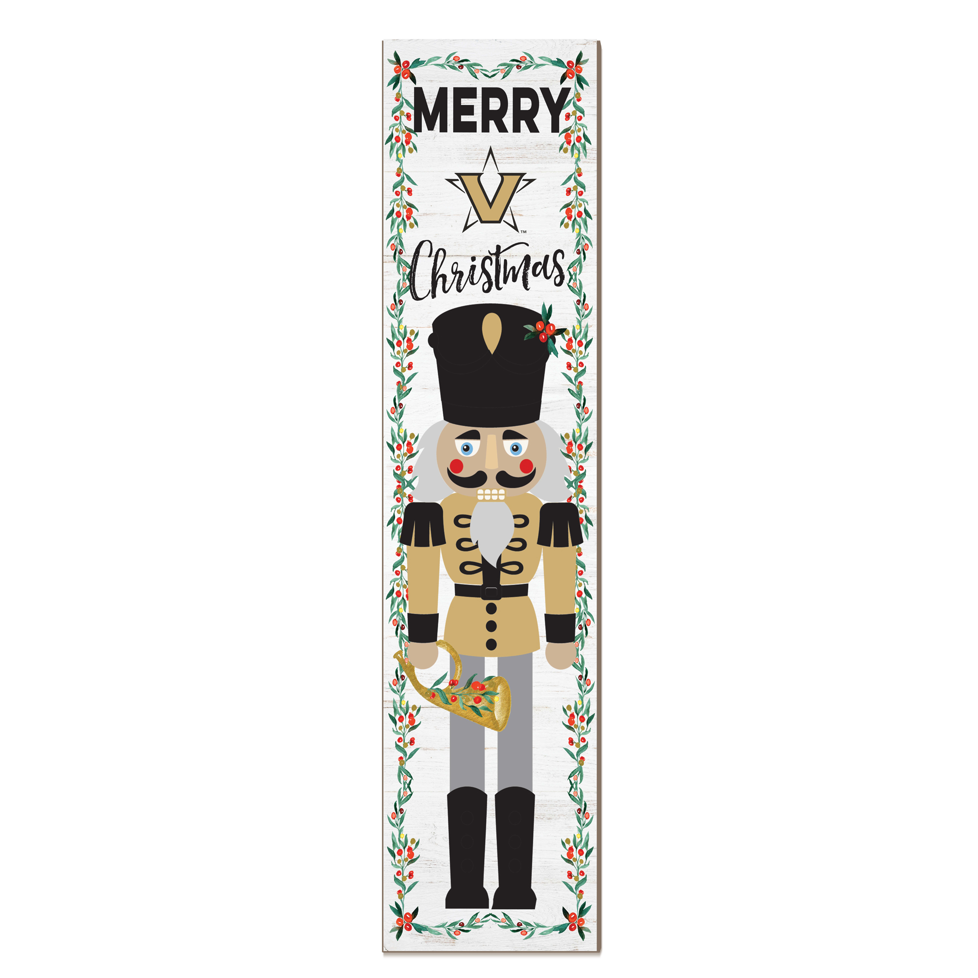Vanderbilt Commodores 11" x 46" Nutcracker Holiday Leaner Sign - Image 3