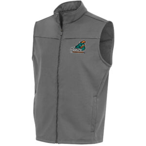 Men's Antigua  Steel Coastal Carolina Chanticleers Links Full-Zip Golf Vest