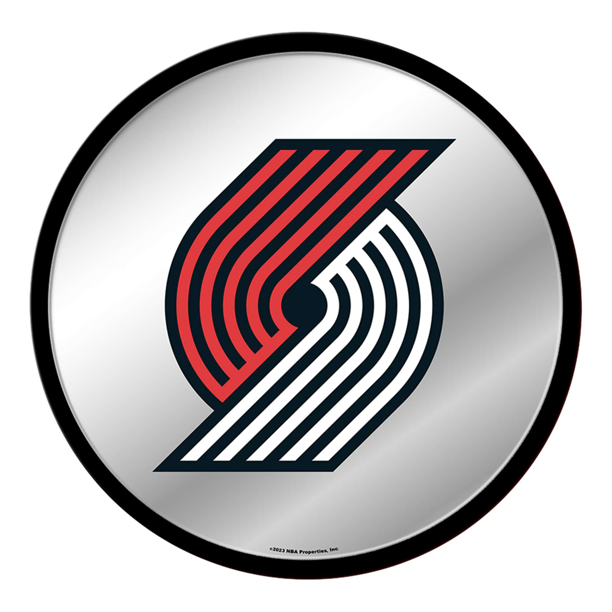 Portland Trail Blazers 17.5" Modern Disc Mirrored Wall Sign