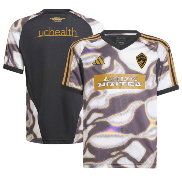 Youth adidas Black Colorado Rapids 2024 Pride Pre-Match Top