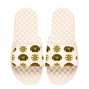 Men's ISlide Cream Boston Bruins Centennial Slide Sandals