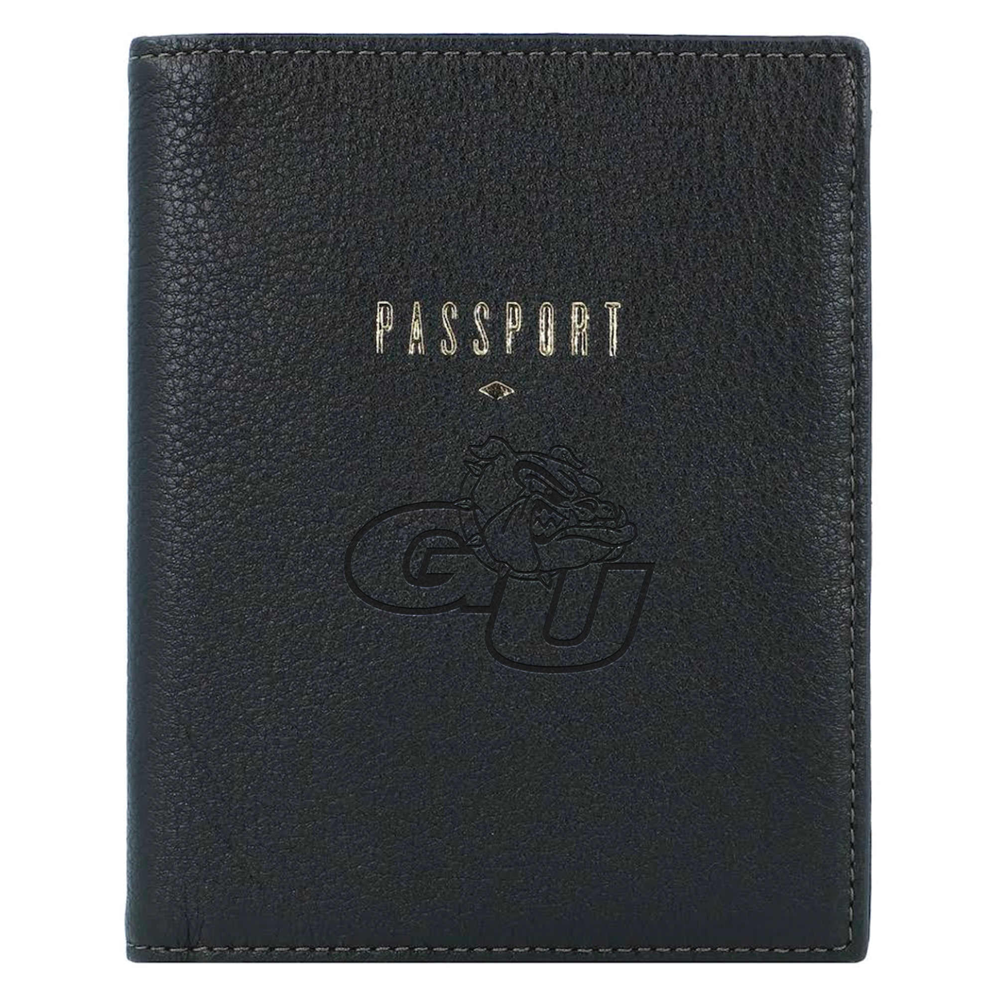 Fossil Black Gonzaga Bulldogs Travel RFID Passport Case