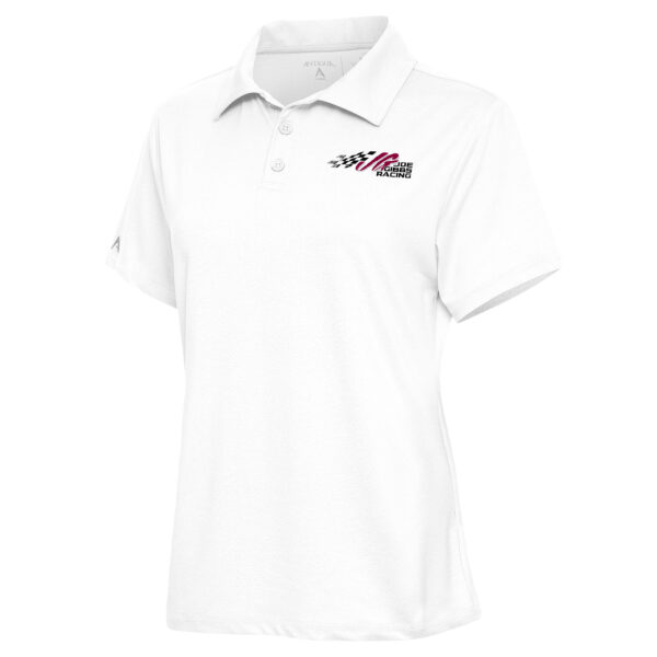 Women's Antigua  White Joe Gibbs Racing Motivated Polo