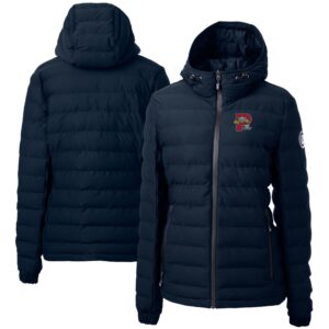 Women's  Cutter & Buck  Navy Portland Sea Dogs Mission Ridge Repreve Puffer Full-Zip Jacket