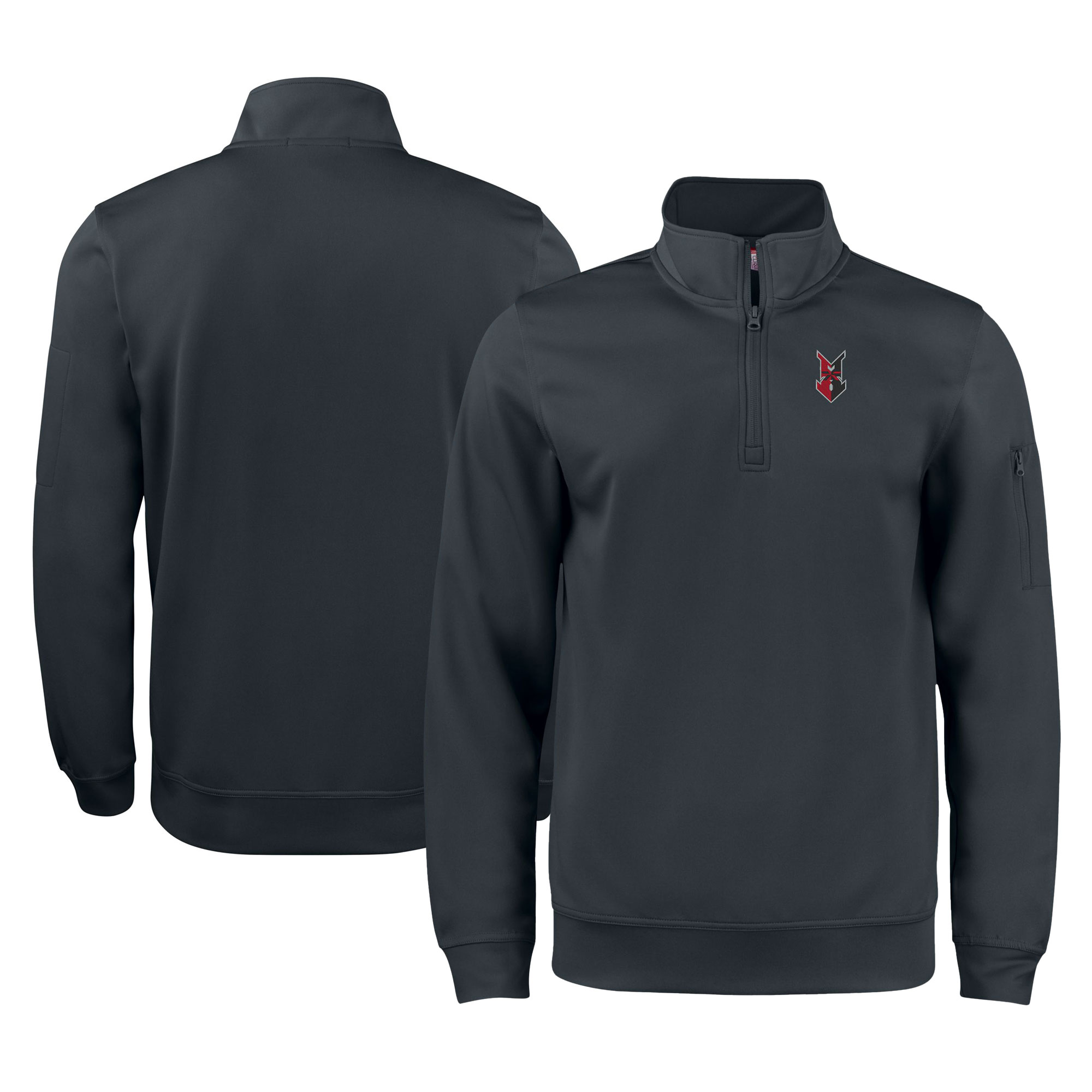 Unisex Cutter & Buck Black Indianapolis Indians Clique Lift Eco Performance Half-Zip Pullover Top