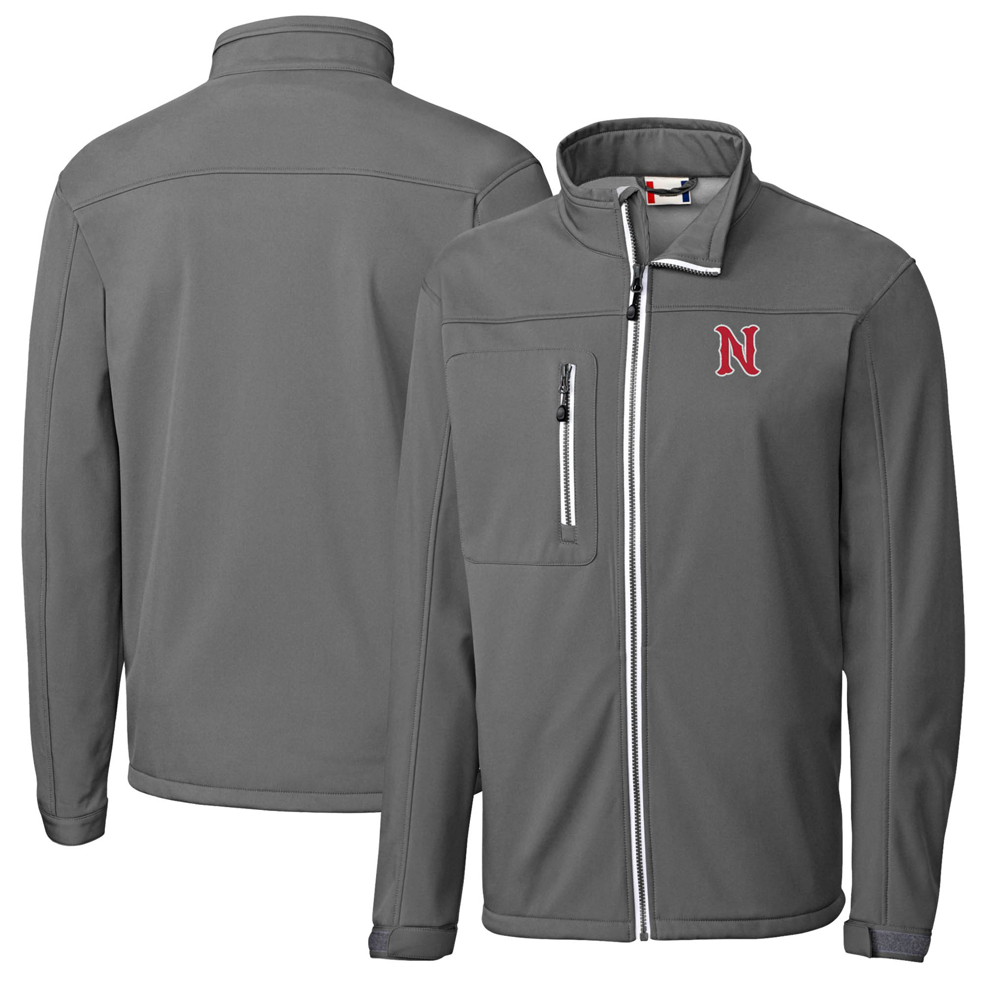 Men's Cutter & Buck Steel Nashville Sounds Clique Telemark Eco Stretch Softshell Full-Zip Jacket