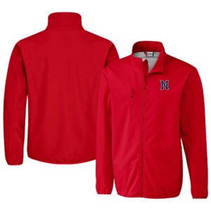 Men's Cutter & Buck Red Nashville Sounds Clique Trail Eco Stretch Softshell Full-Zip Jacket