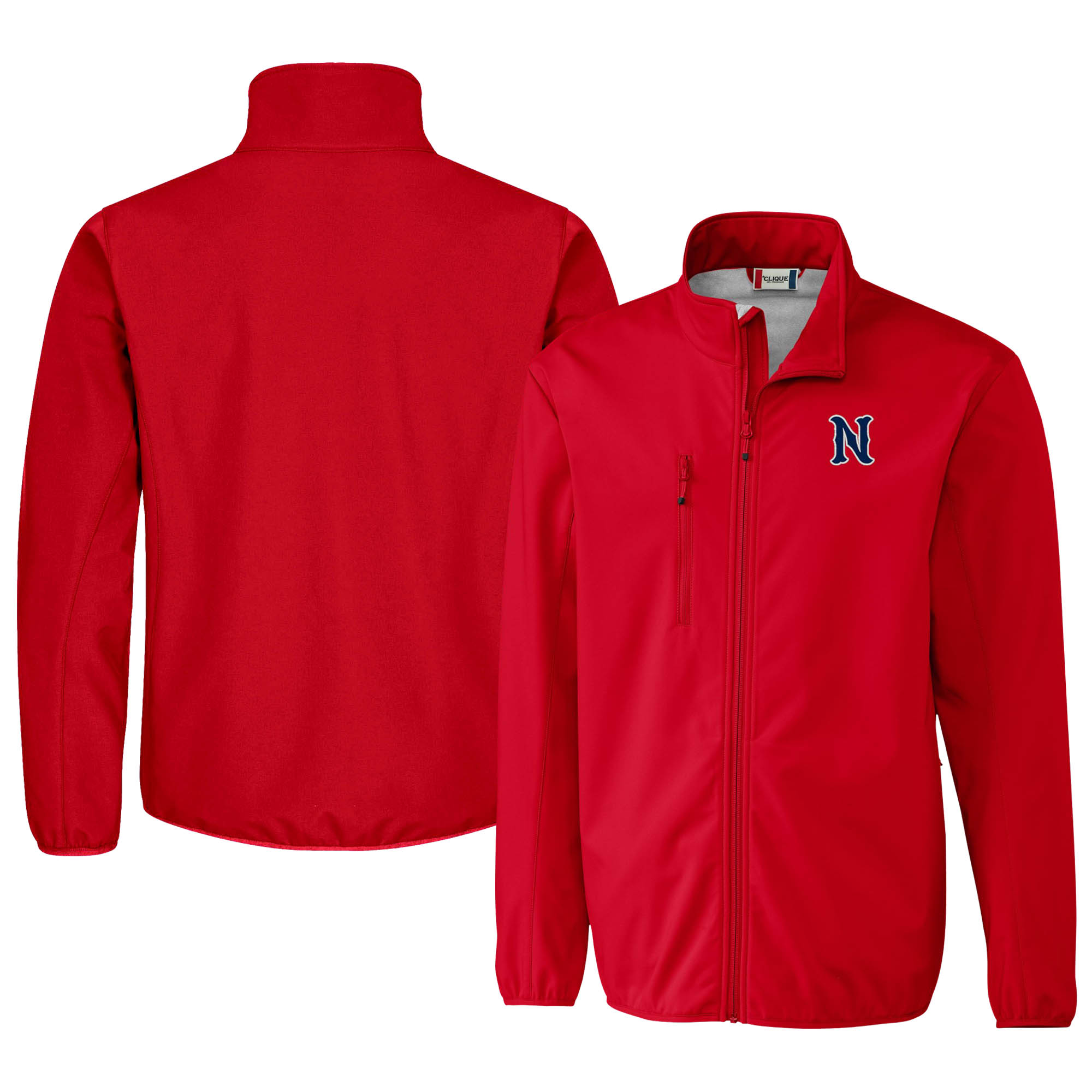 Men's Cutter & Buck Red Nashville Sounds Clique Trail Eco Stretch Softshell Full-Zip Jacket