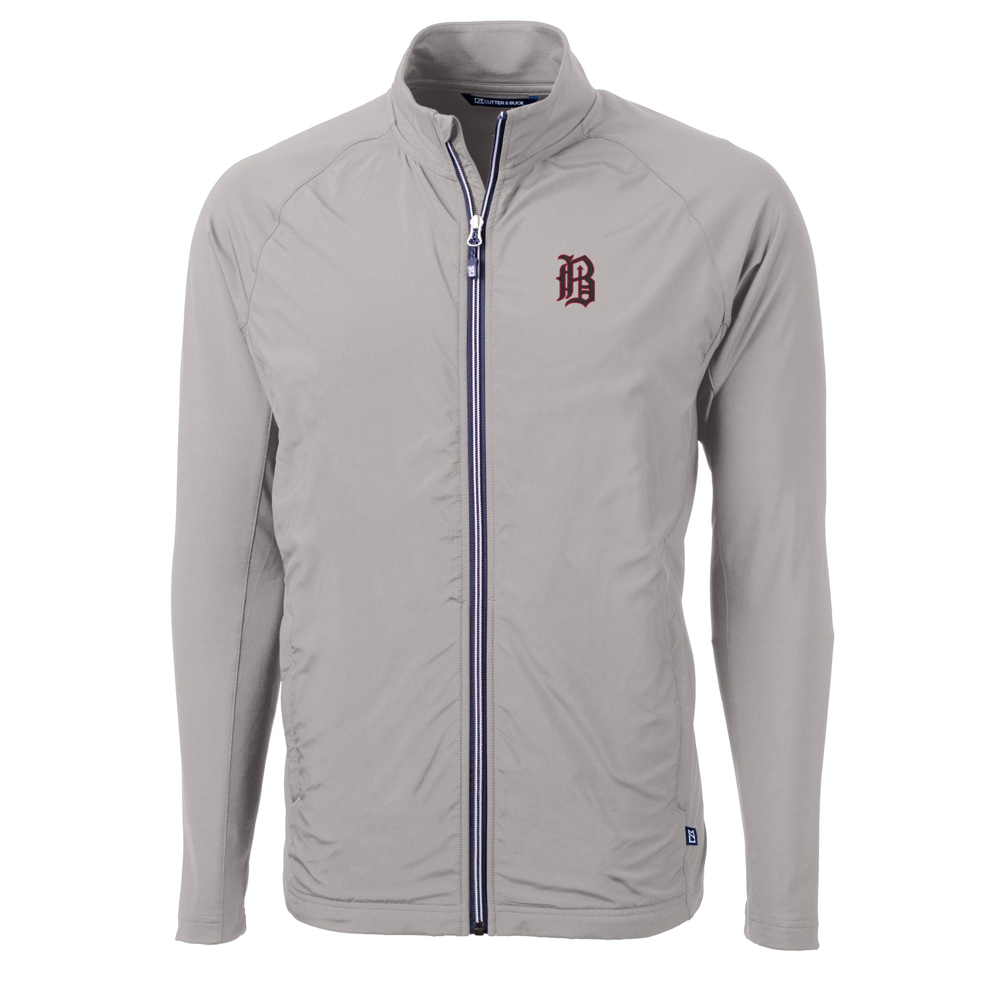 Men's Cutter & Buck Gray Birmingham Barons Adapt Eco Knit Hybrid Recycled Full-Zip Jacket - Image 3