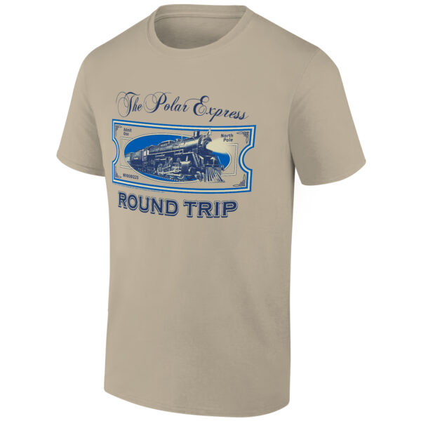 Men's Ripple Junction Tan The Polar Express  Holiday Graphic T-Shirt - Image 6