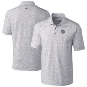 Men's Cutter & Buck Gray Lehigh Valley IronPigs Big & Tall DryTec Advantage Tri-Blend Space Dye Polo