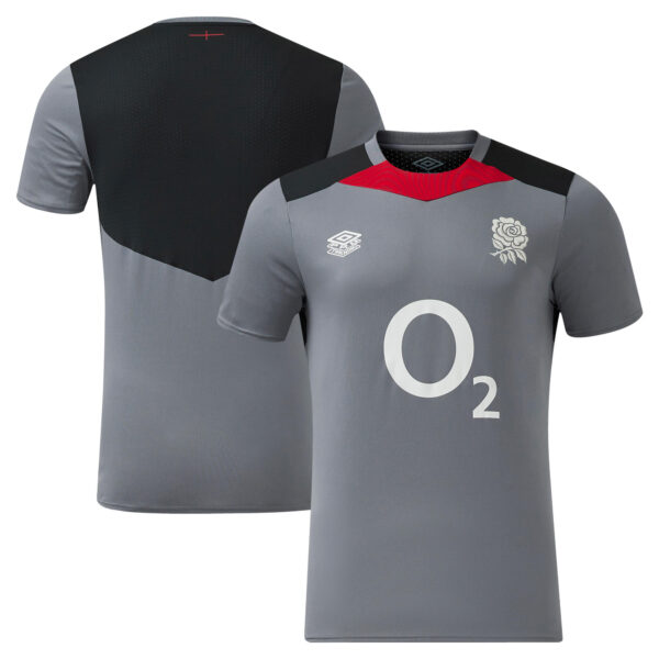 England Rugby Gym Training T-Shirt - Gray - Mens